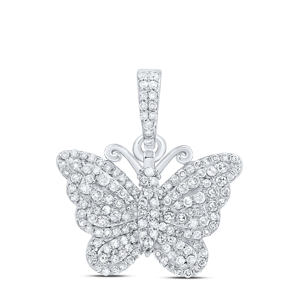 3/8CTW-DIA NK BUTTERFLY FASHION PENDANT Daisy Joyeria