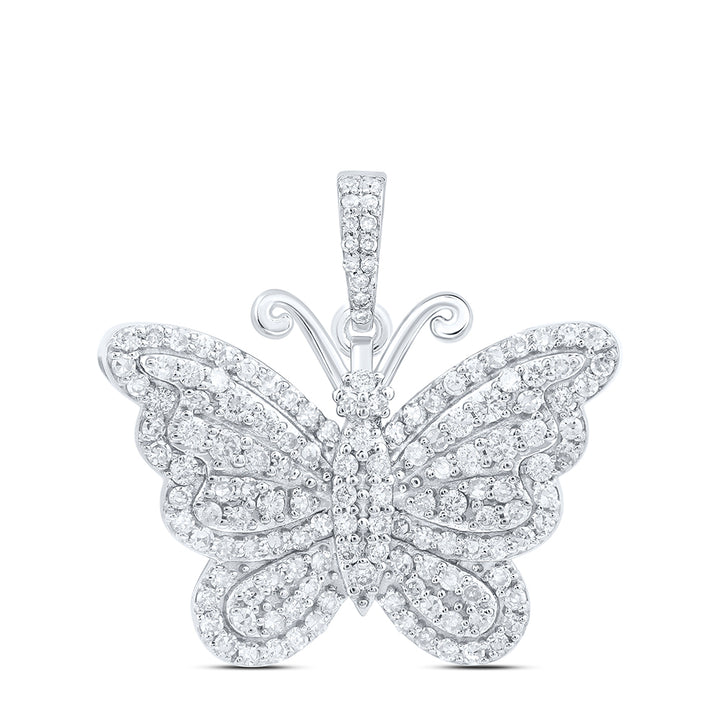 3/4CTW-DIA NK BUTTERFLY FASHION PENDANT Daisy Joyeria