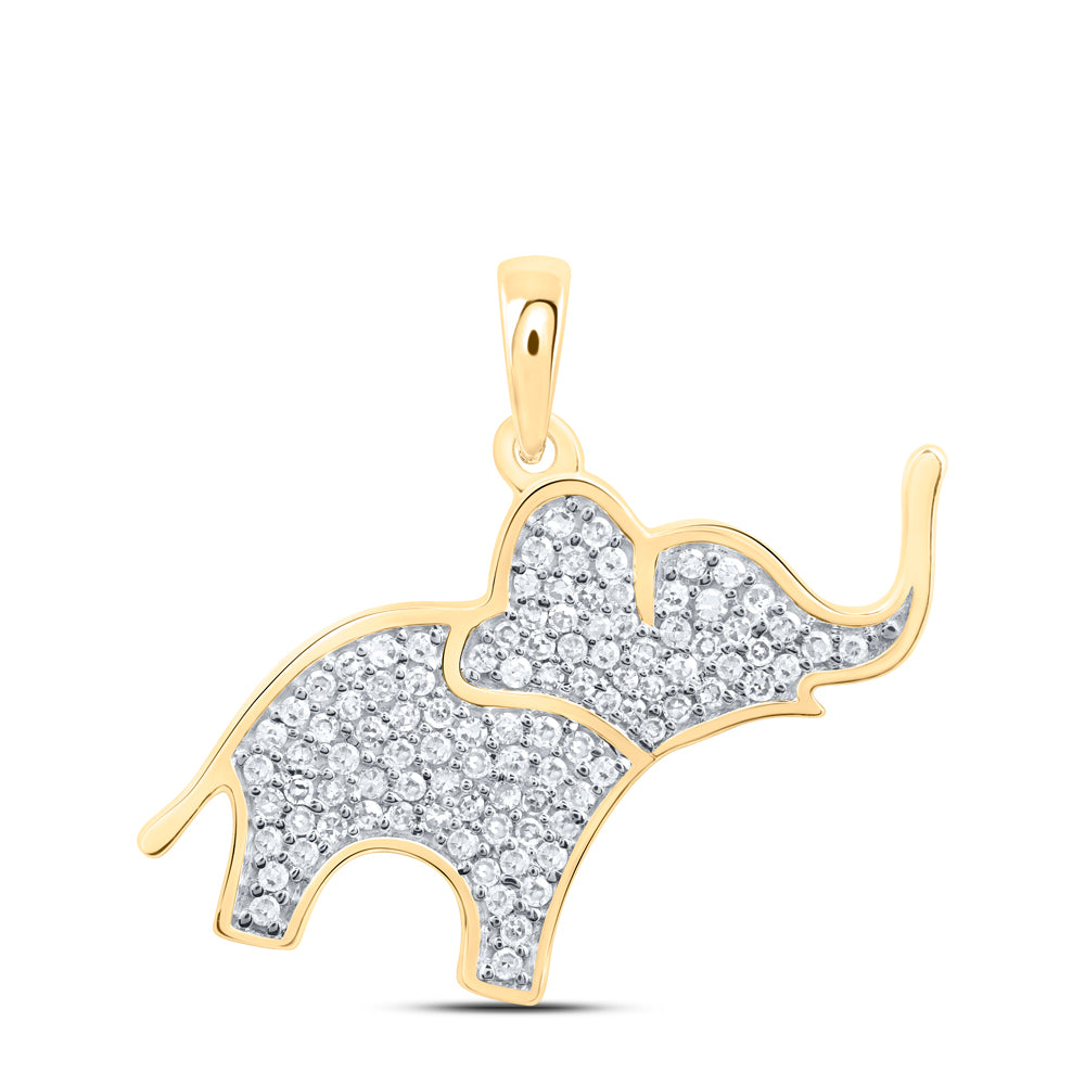 1/3CTW-NAT DIA NK GIFT ELEPHANT PENDANT Daisy Joyeria