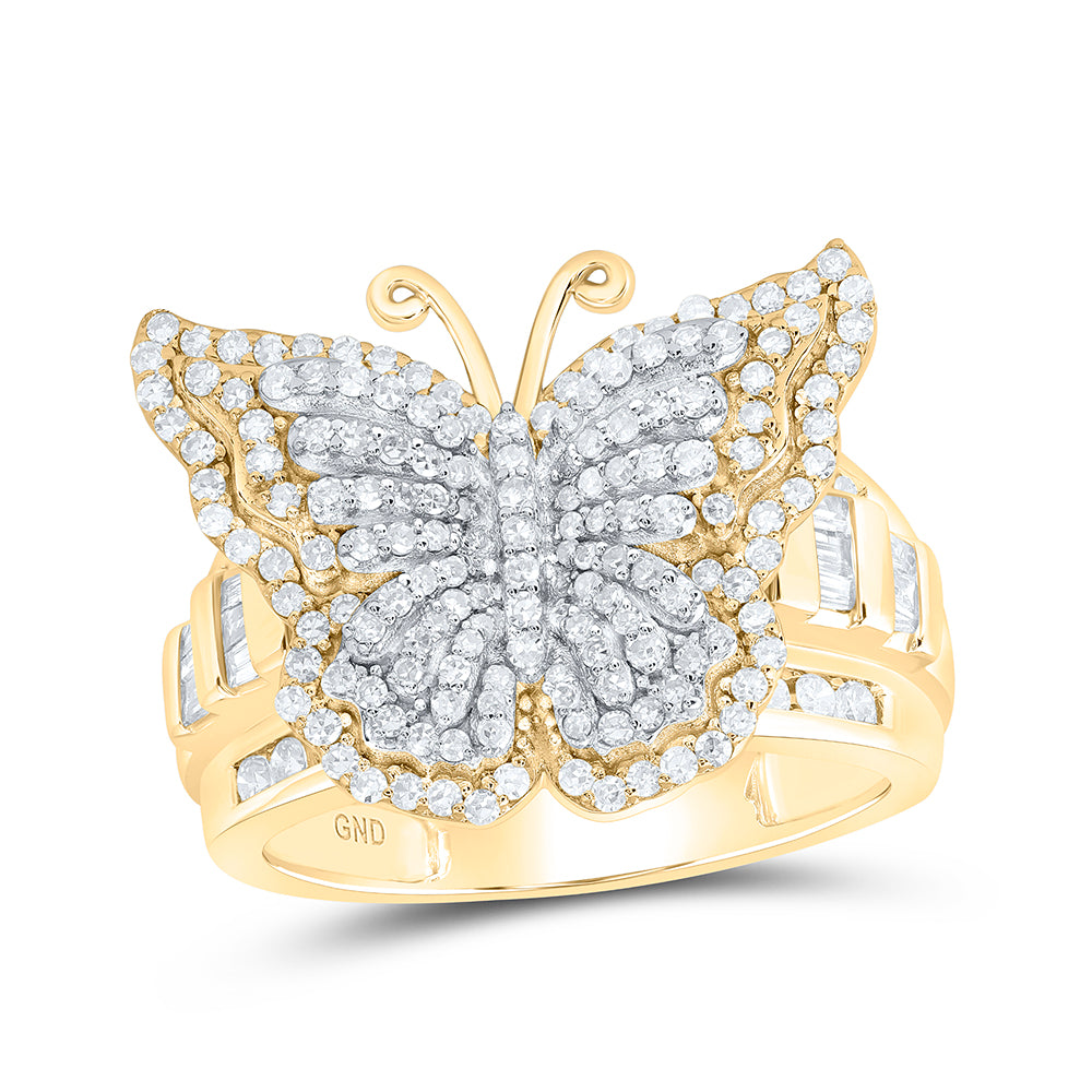 1 1/4CTW-DIA NK FASHION BUTTERFLY RING 7 Daisy Joyeria