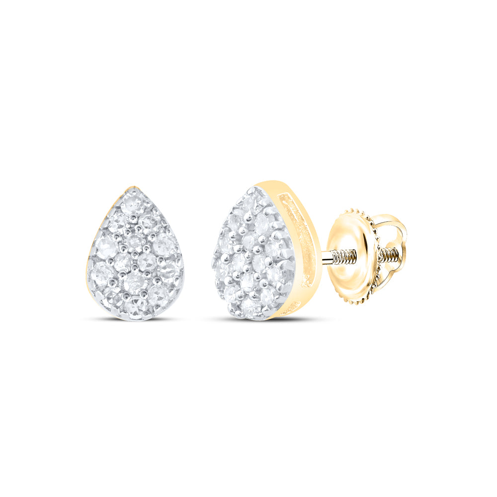 1/10CTW-NAT DIA P1 GIFT PEAR STUD EARRING Daisy Joyeria