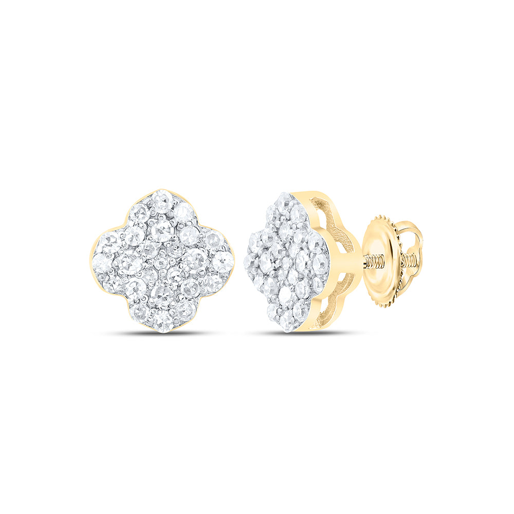 1/6CTW-NAT DIA NK GIFT CLOVER EARRING Daisy Joyeria
