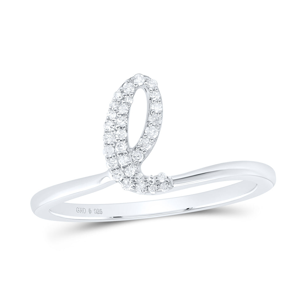 1/10CTW-NAT DIA P1 GIFT INITIAL "L" LADIES RING 7 Daisy Joyeria