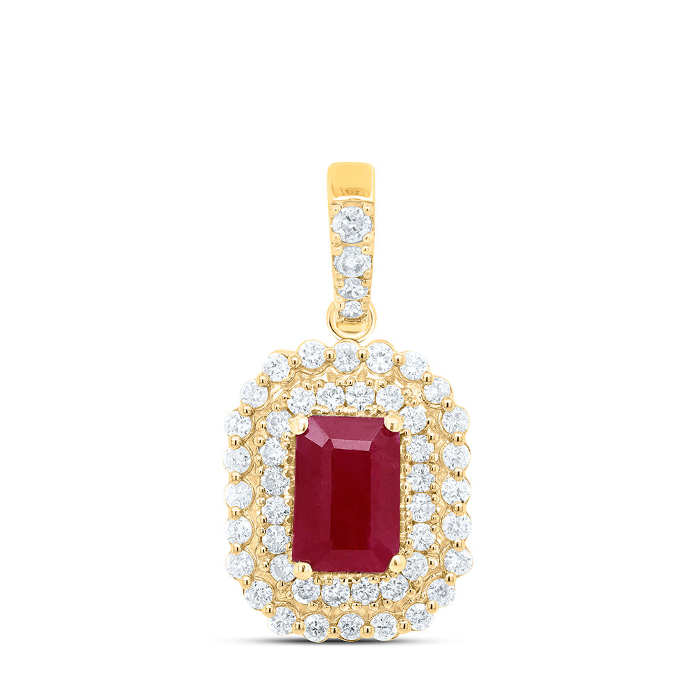 1/3CTW-NAT DIA ANA M 6X4MM EM-RU NAT GEM PENDANT Daisy Joyeria