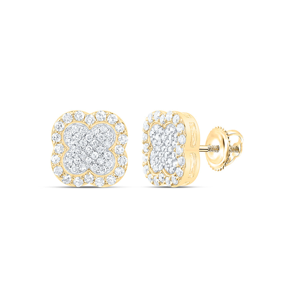 1/3CTW-NAT DIA NK GIFT CLOVER EARRING Daisy Joyeria