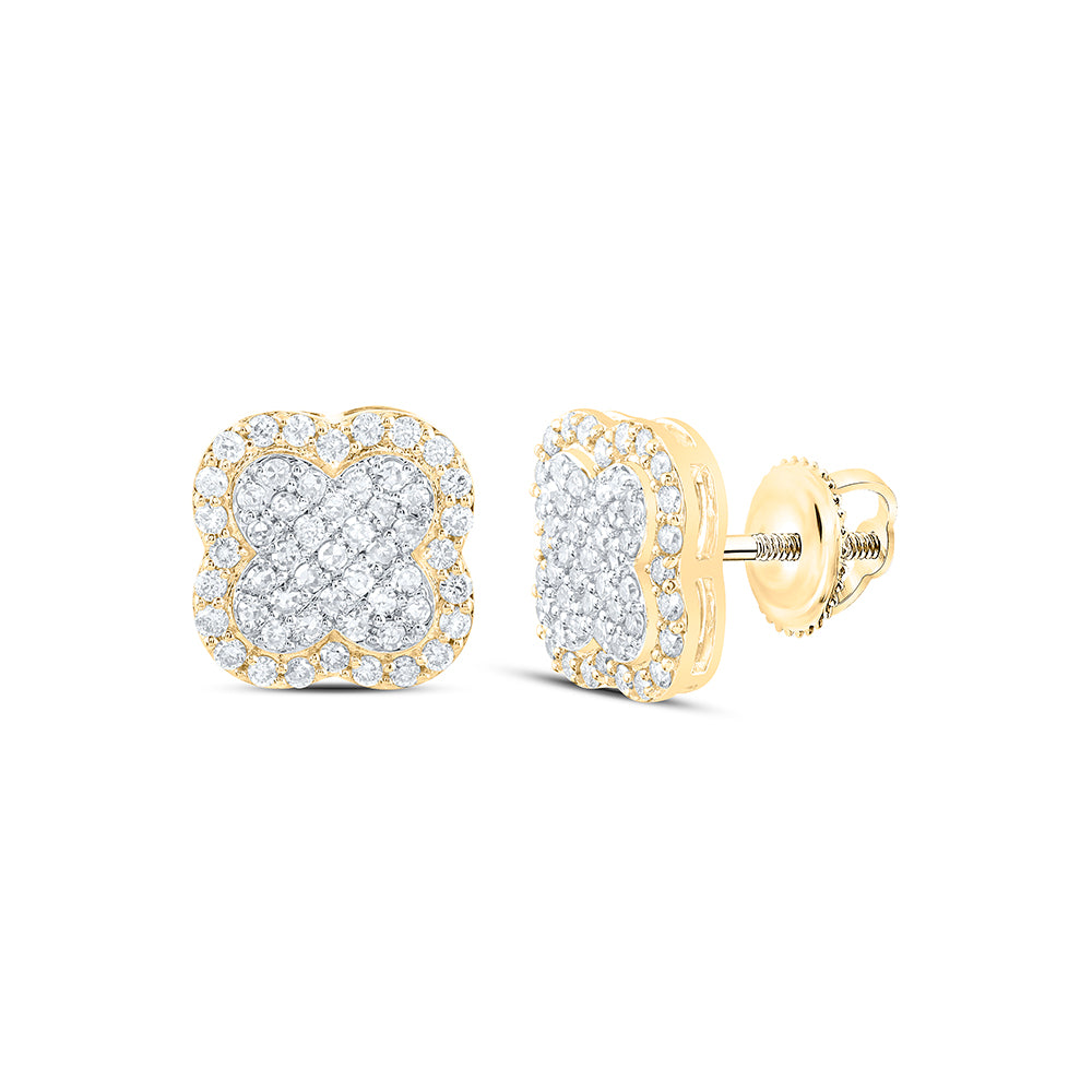 5/8CTW-NAT DIA NK GIFT CLOVER EARRING Daisy Joyeria
