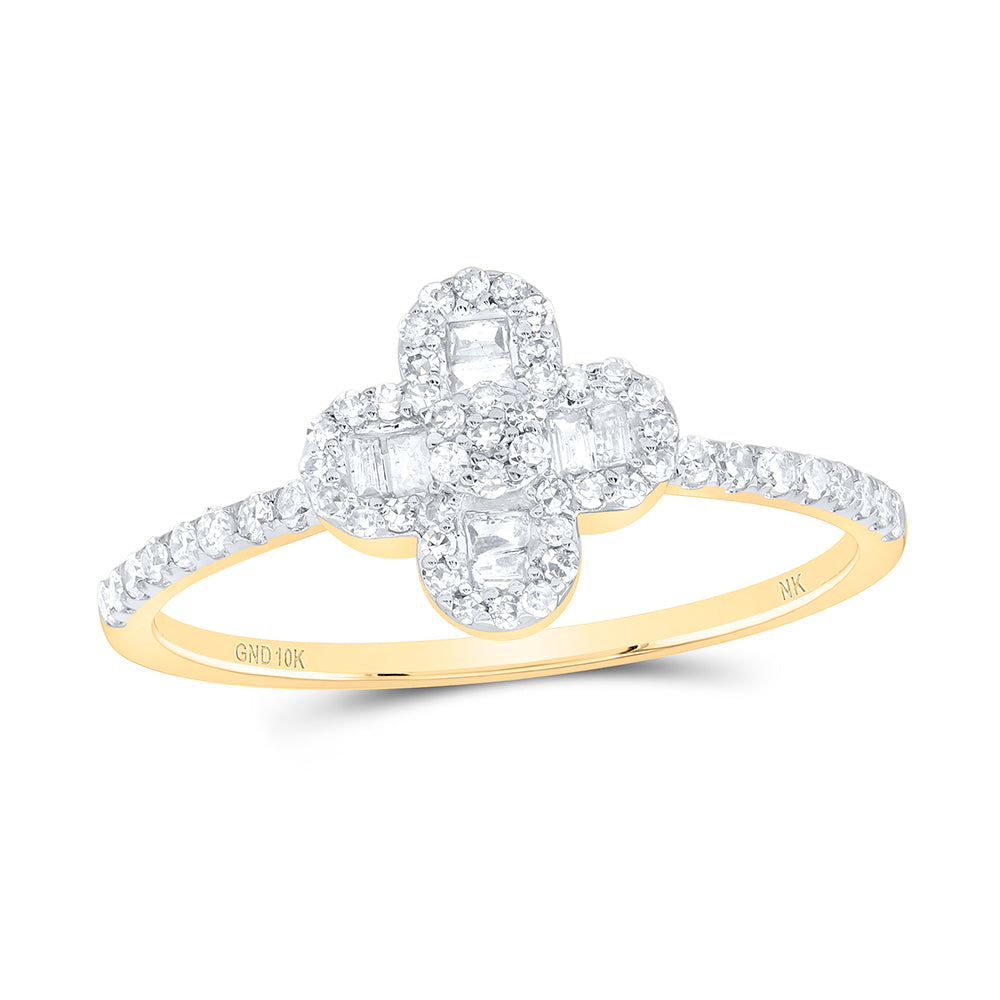 1/3CTW-NAT DIA NK GIFT CLOVER LADIES RING 7 Daisy Joyeria