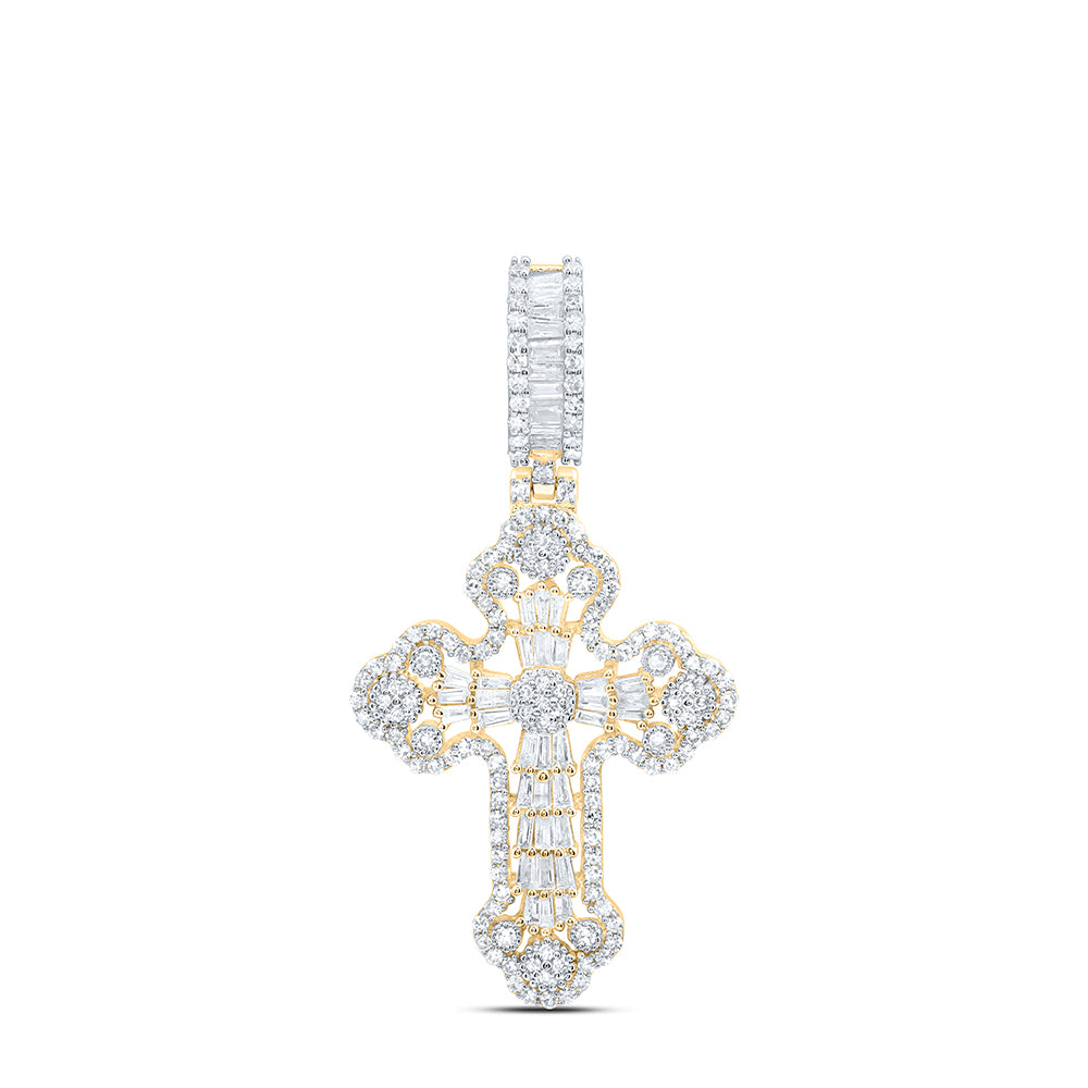1 CTW-NAT DIA NK CROSS MENS CHARM Daisy Joyeria