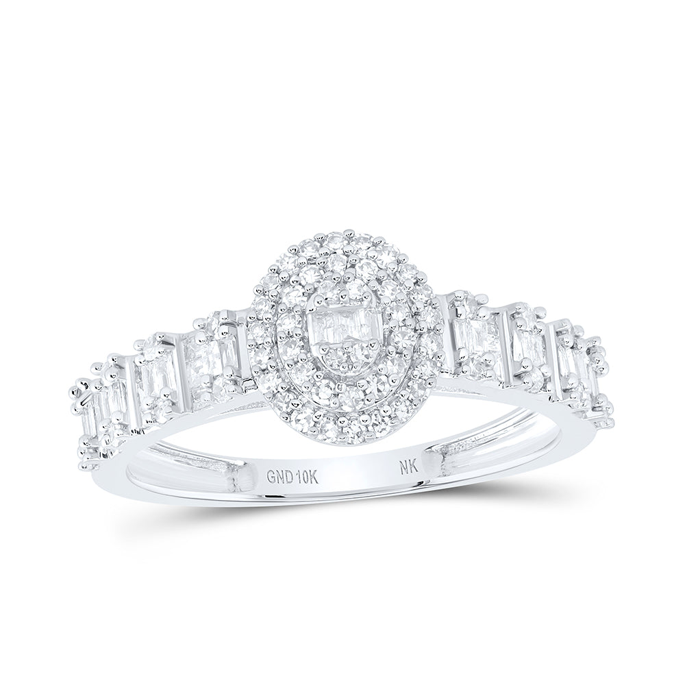 1/2CTW-NAT DIA NK FASHION OVAL LADIES RING 7 Daisy Joyeria