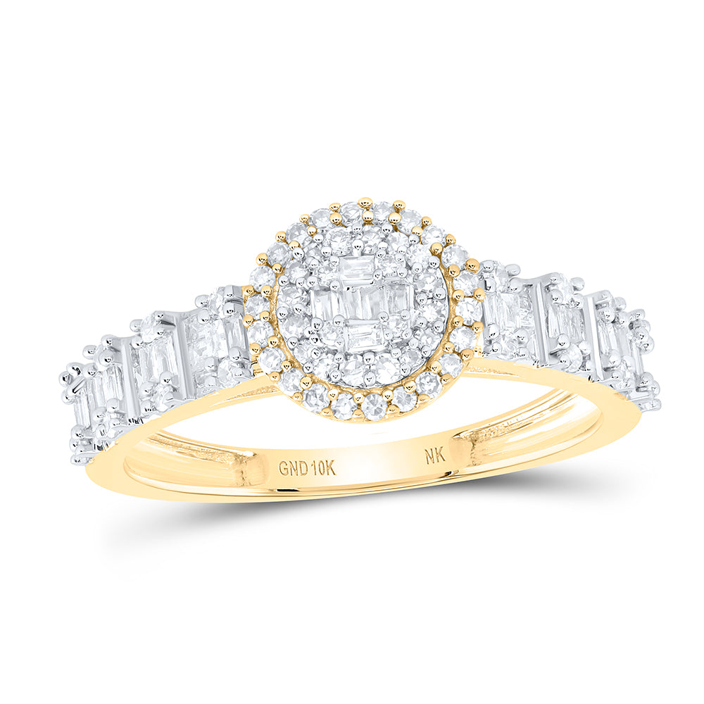 1/2CTW-NAT DIA NK FASHION ROUND LADIES RING 7 Daisy Joyeria
