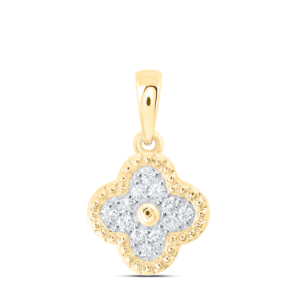 1/5CTW-NAT DIA ANA M ELITE FASHION CLOVER PENDANT Daisy Joyeria