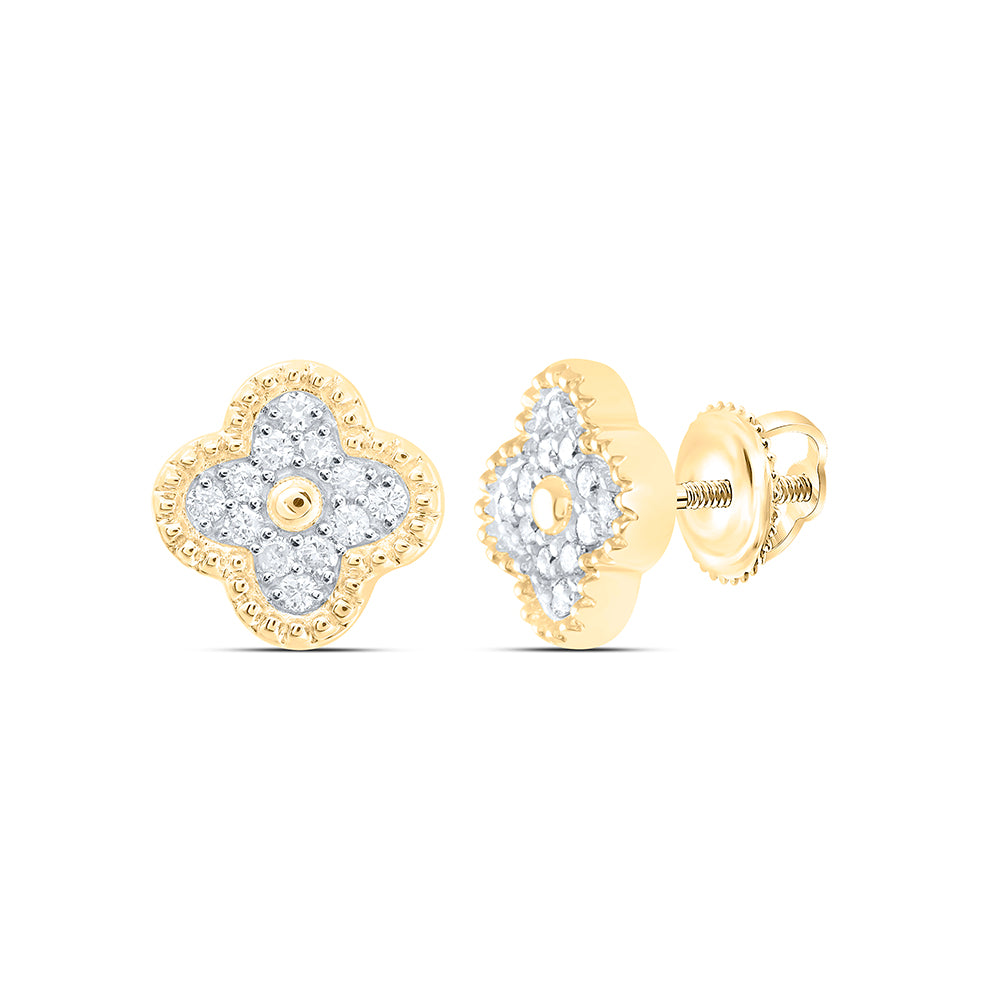 1/6CTW-NAT DIA ANA M ELITE FASHION CLOVER EARRING Daisy Joyeria