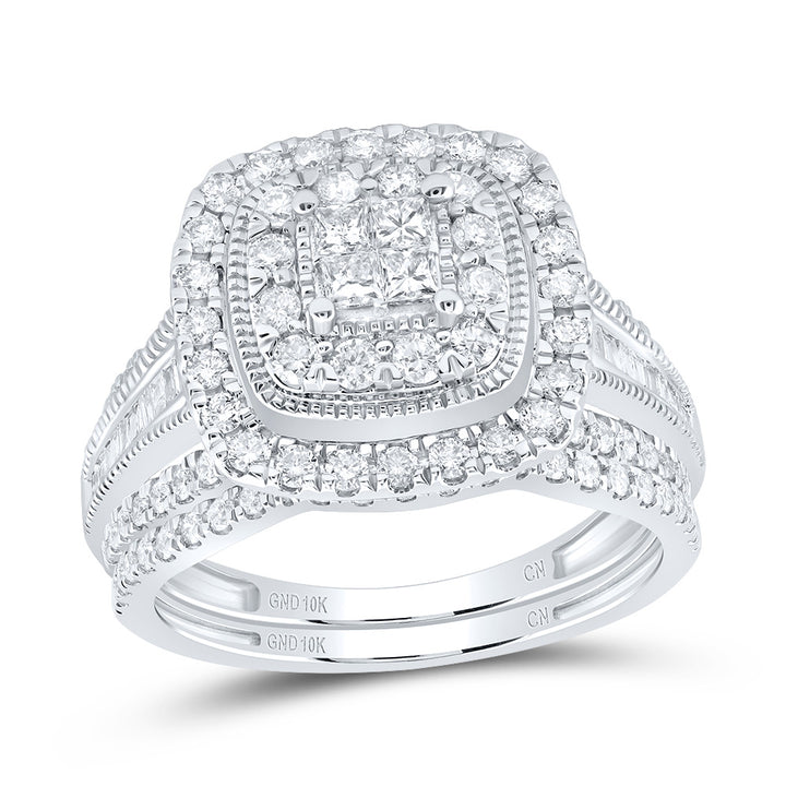 1CTW-NAT DIA CN CUSHION DOUBLE HALO BRIDAL SET 7 Daisy Joyeria