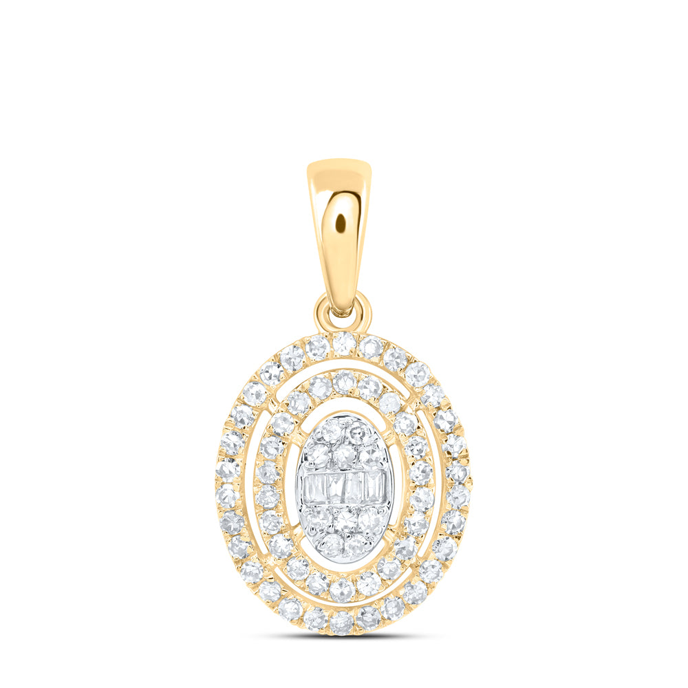 1/3CTW-NAT DIA NK FASHION OVAL PENDANT Daisy Joyeria