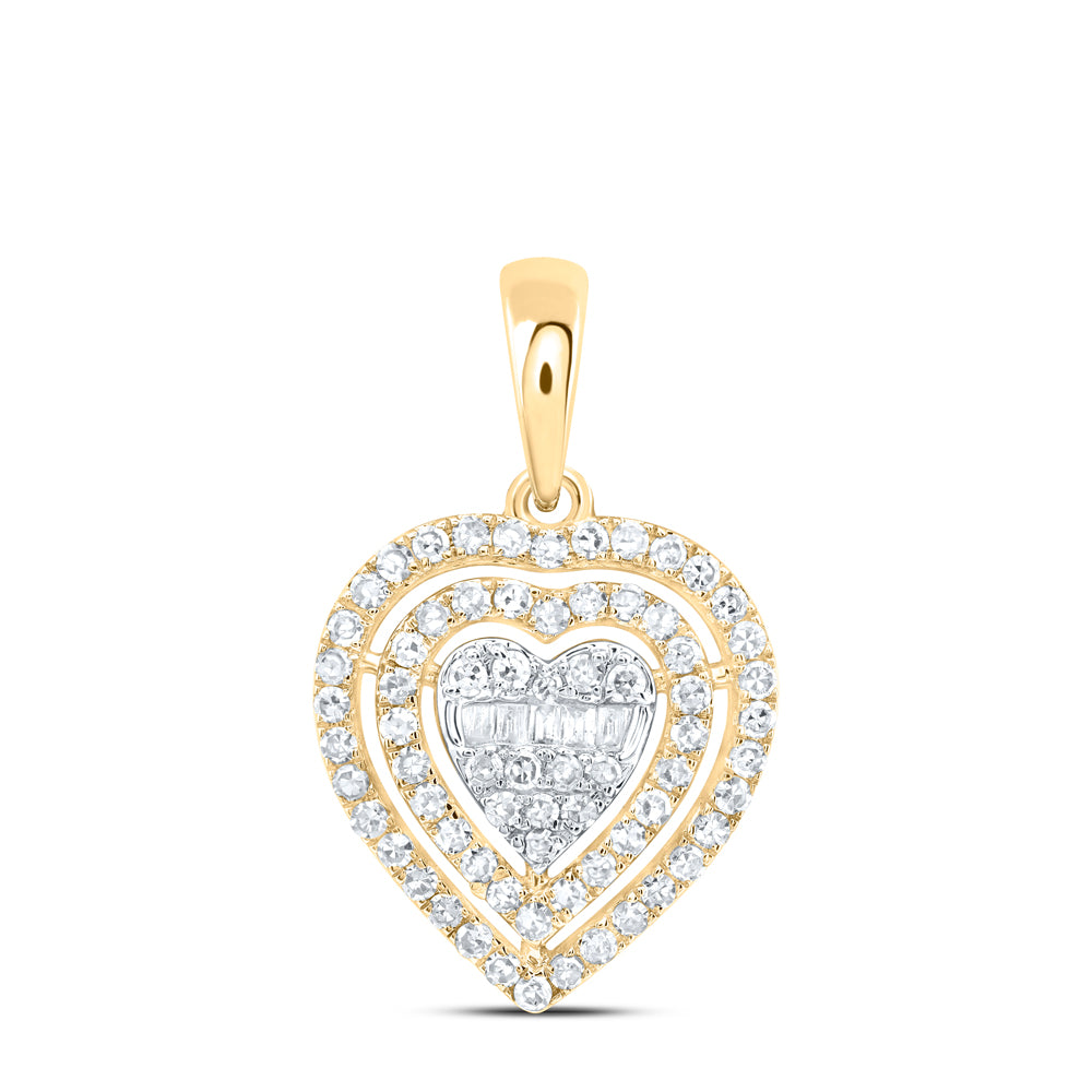 3/8CTW-NAT DIA NK FASHION HEART PENDANT Daisy Joyeria