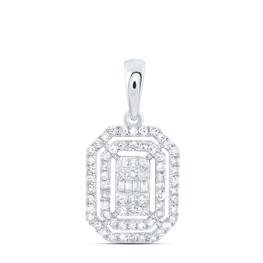 3/8CTW-NAT DIA NK FASHION EMERALD PENDANT Daisy Joyeria