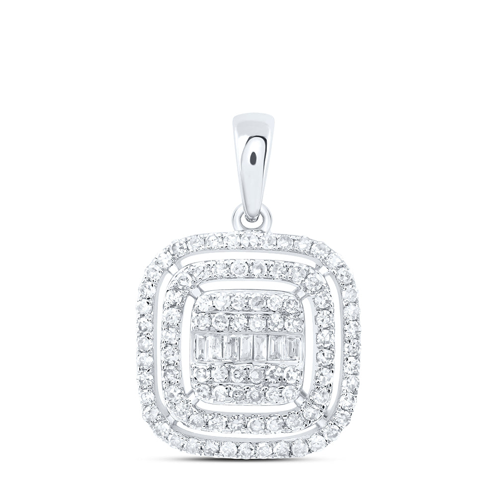 1/2CTW-NAT DIA NK FASHION CUSHION PENDANT Daisy Joyeria