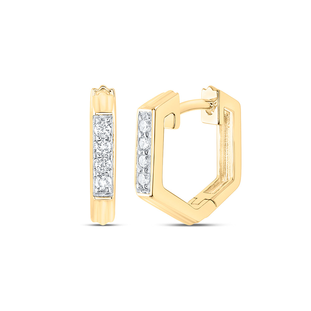 1/8CTW-NAT DIA CN FASHION HOOP EARRING Daisy Joyeria