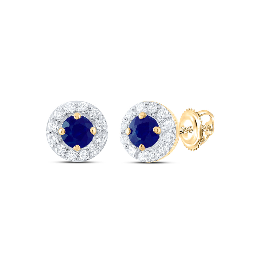 1/8CTW-NAT DIA CN 3MM RD-BS NAT GEM STUD EARRING Daisy Joyeria