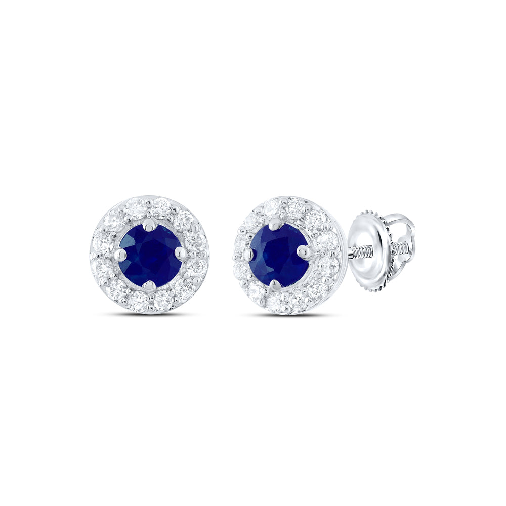 1/8CTW-NAT DIA CN 3MM RD-BS NAT GEM STUD EARRING Daisy Joyeria
