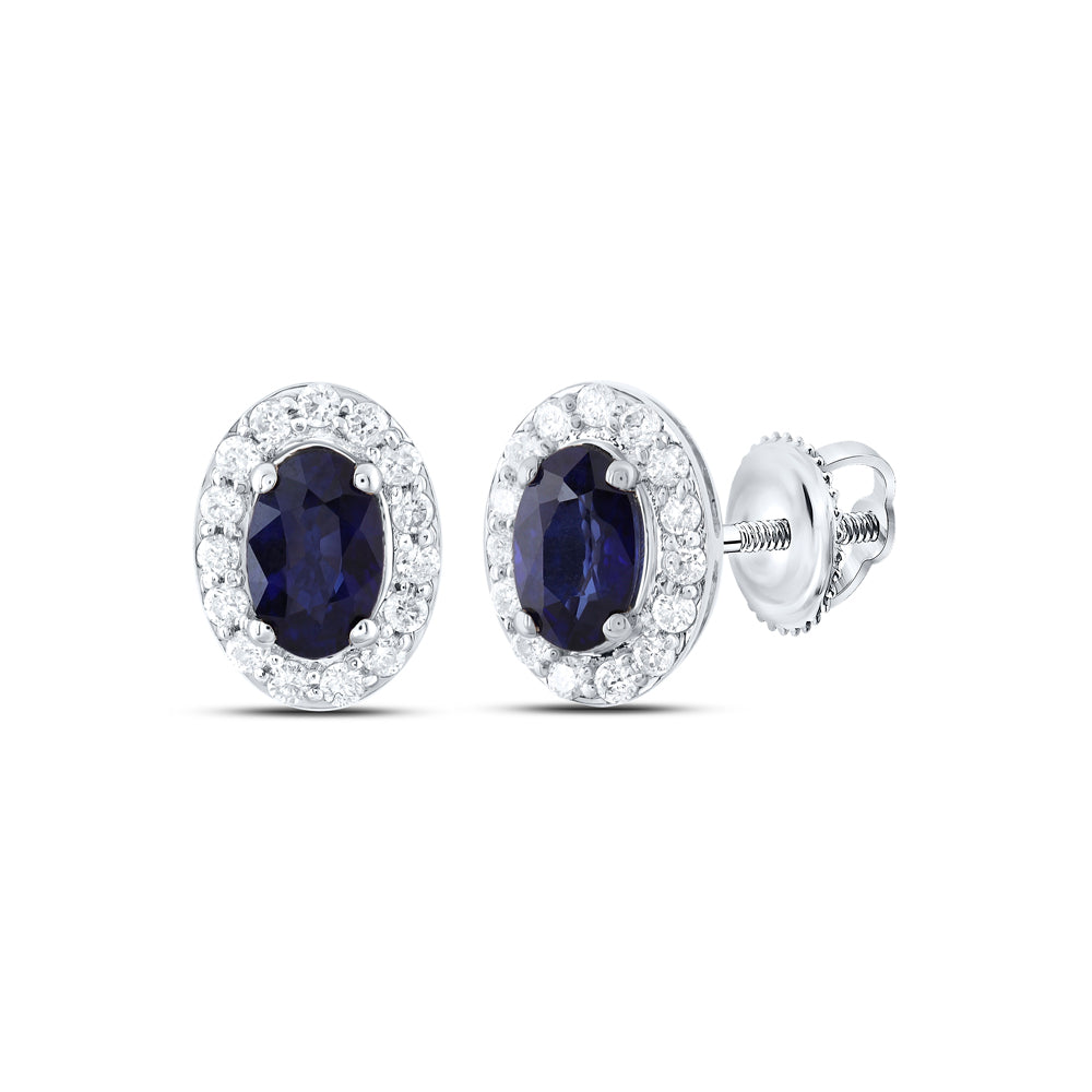 1/6CTW-NAT DIA CN 5X3MM OV-BS NAT GEM STUD EARRING Daisy Joyeria