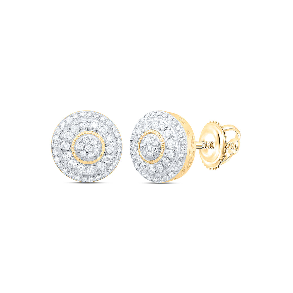 5/8CTW-NAT DIA P1 ROUND MENS EARRING Daisy Joyeria