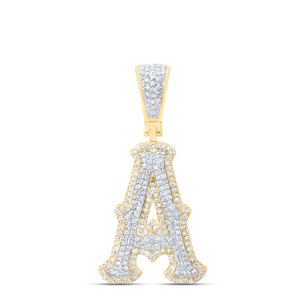 3/4CTW-NAT DIA NK FASHION INITIAL "A" PENDANT Daisy Joyeria