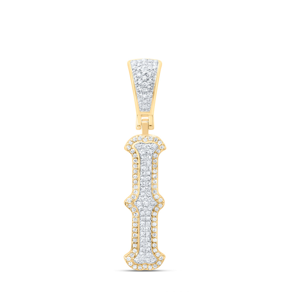 3/8CTW-NAT DIA NK FASHION INITIAL "I" PENDANT Daisy Joyeria