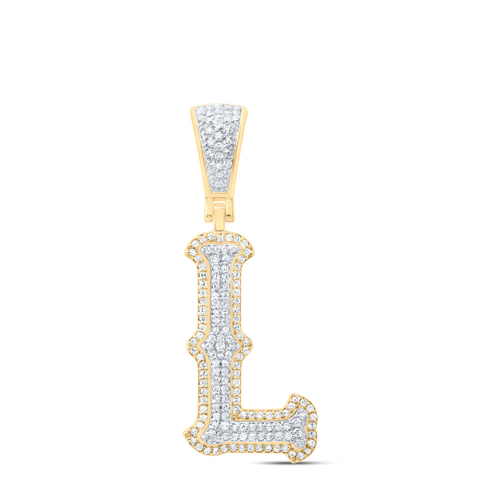 3/8CTW-NAT DIA NK FASHION INITIAL "L" PENDANT Daisy Joyeria