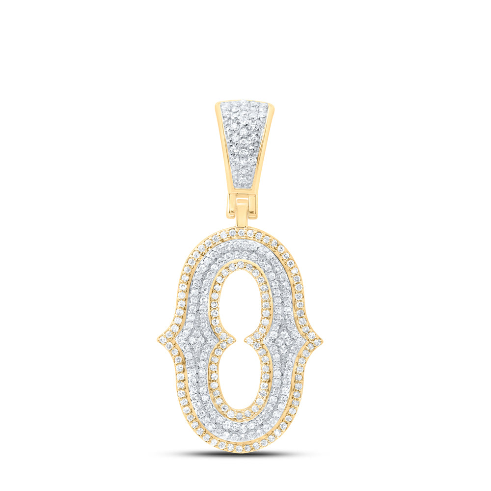5/8CTW-NAT DIA NK FASHION INITIAL "O" PENDANT Daisy Joyeria