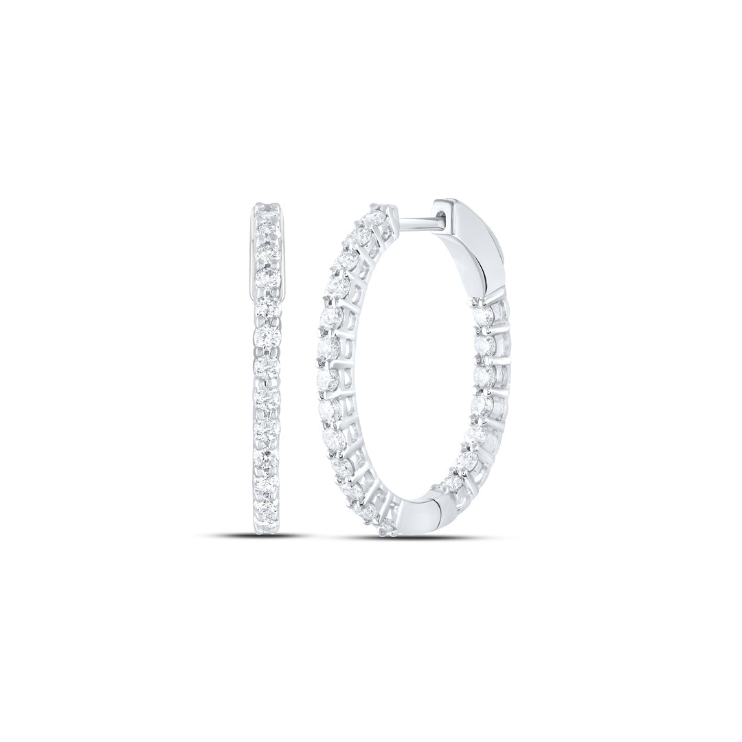 1CTW-NAT DIA ANA M FASHION OVAL HOOP EARRING Daisy Joyeria