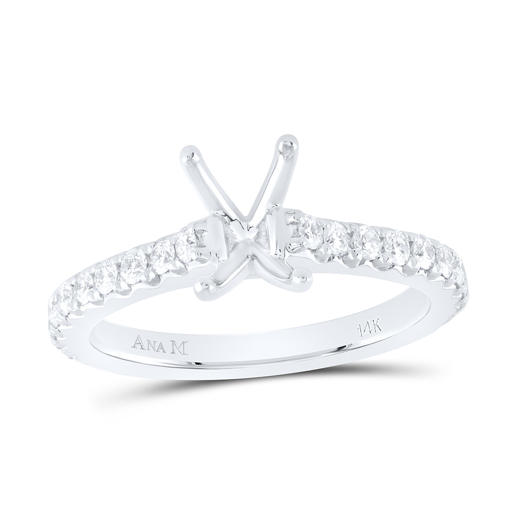 5/8CTW-NAT DIA ANA M 1CT-CEM SEMI-MOUNT NO HALO ENG RING 7 Daisy Joyeria