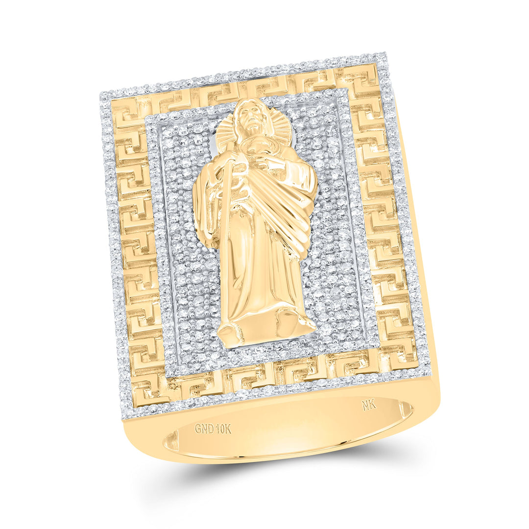 1 5/8CTW-DIA NK ST.JUDE MENS RING 10 Daisy Joyeria