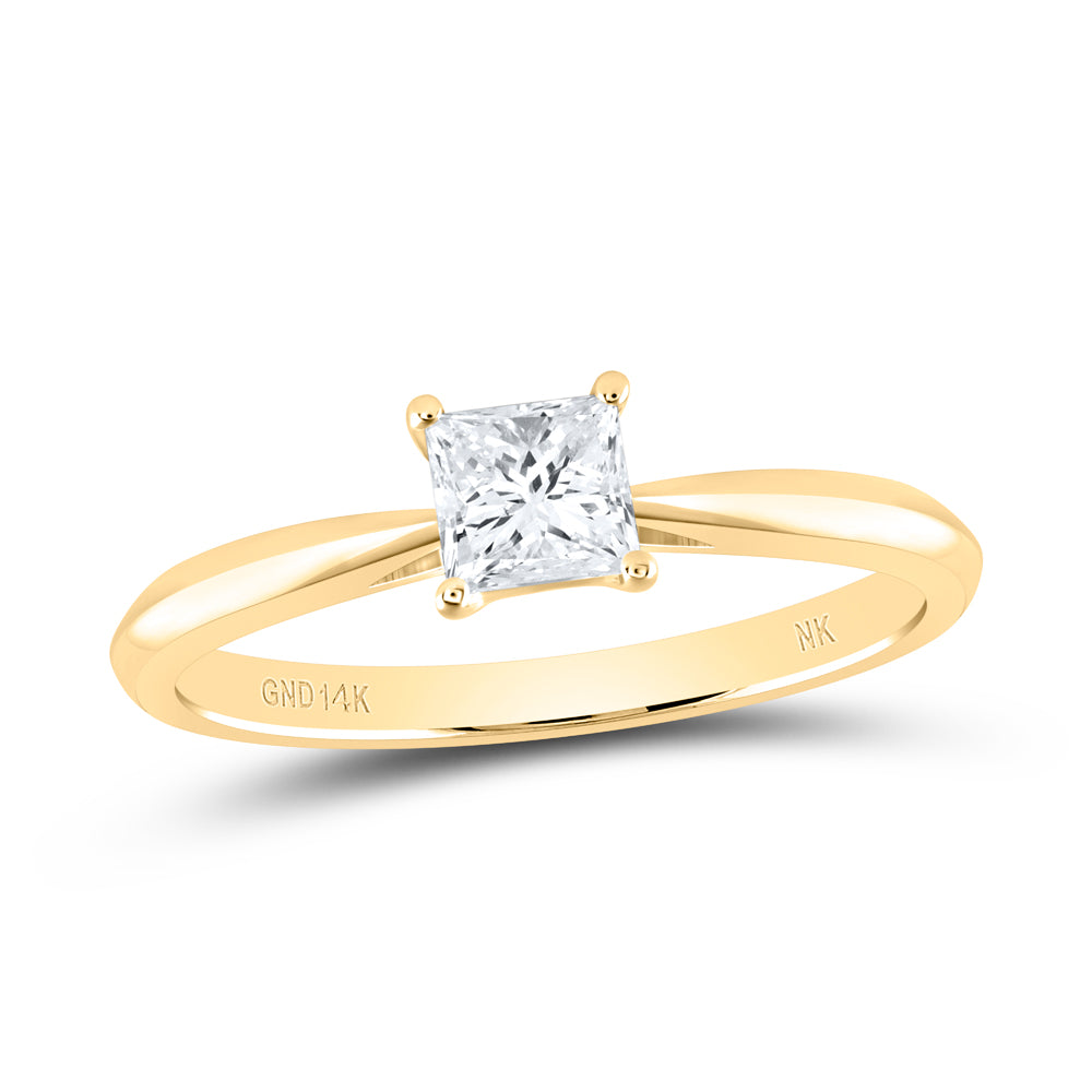 1CT-DIA  SI IJ PRINCESS SOLITAIRE RING 7 Daisy Joyeria