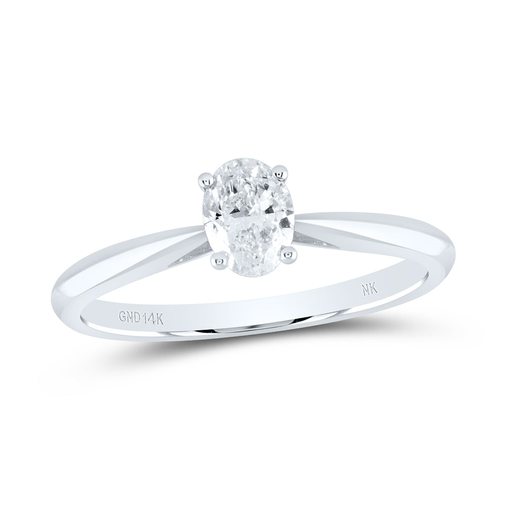 1CT-DIA SI IJ OVAL SOLITAIRE  RING 7 Daisy Joyeria