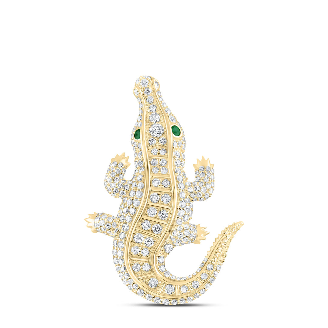 2 3/8CTW-DIA ANA M 1/10CTW RD-EM CROCODILE NAT GEM PENDANT Daisy Joyeria