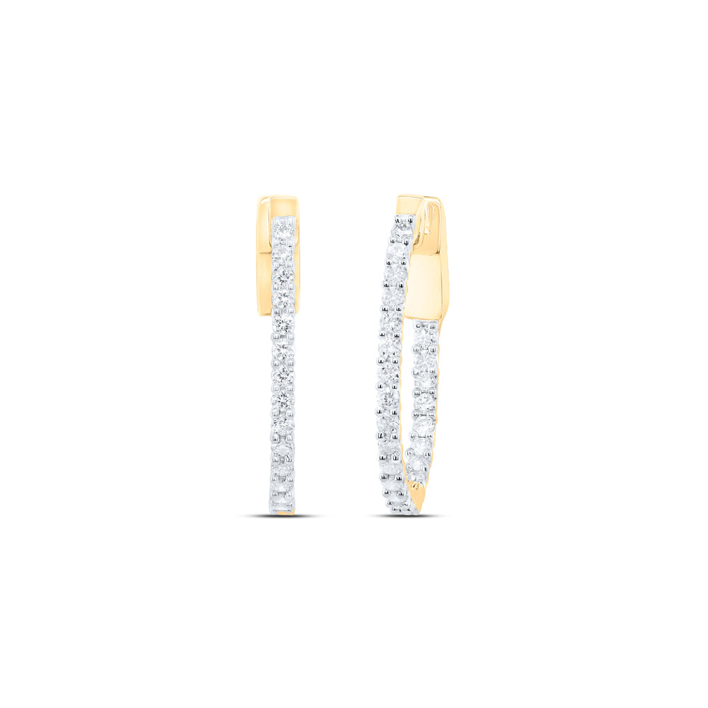 1/2CTW-DIA NK FASHION OVAL HOOP EARRING Daisy Joyeria