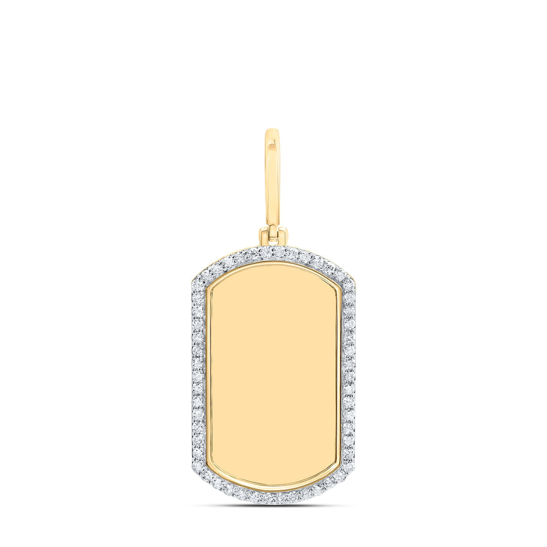 5/8CTW-DIA NK DOG TAG MEMORY MEN'S CHARM Daisy Joyeria
