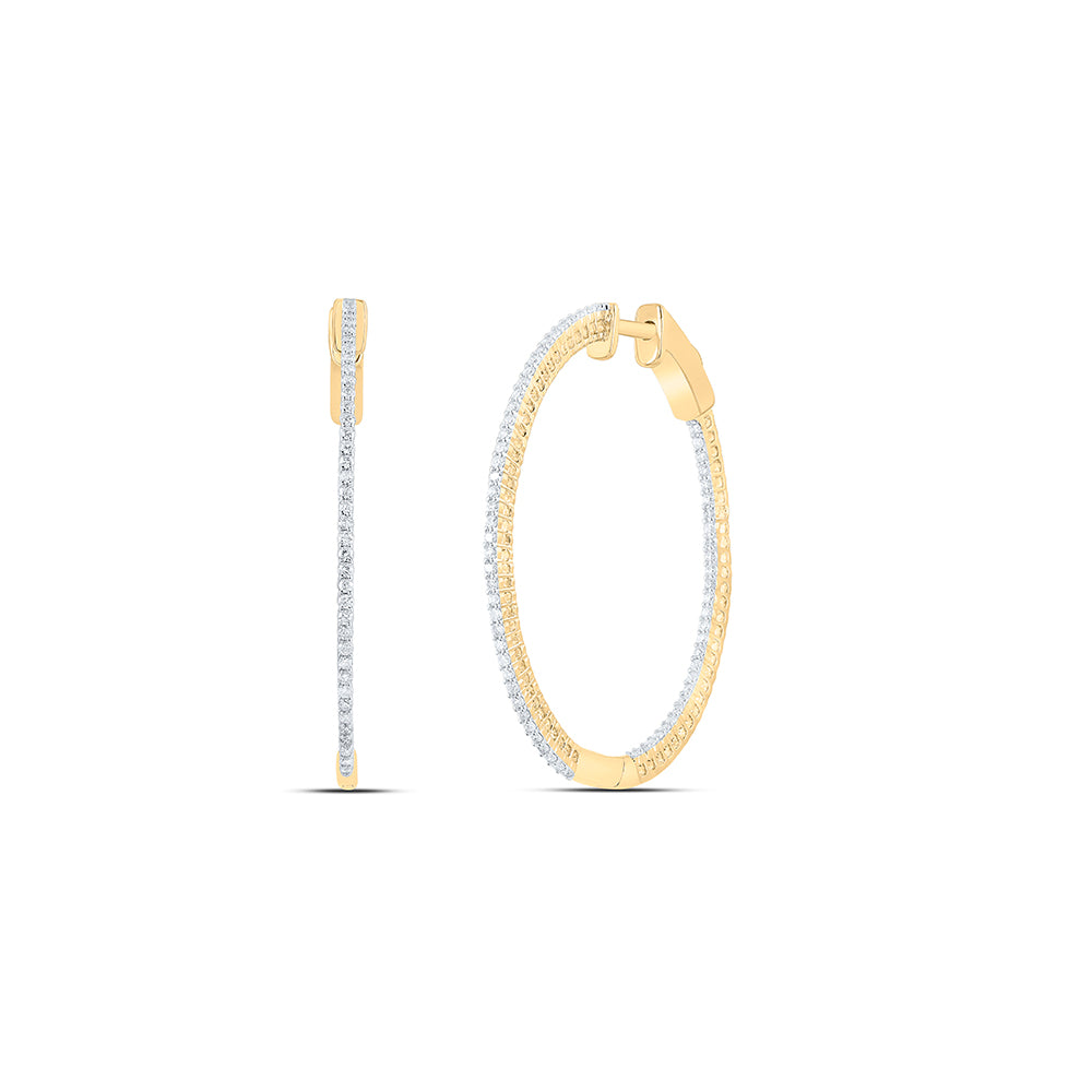1/2CTW-DIA CN FASHION OVAL HOOPS EARRING Daisy Joyeria