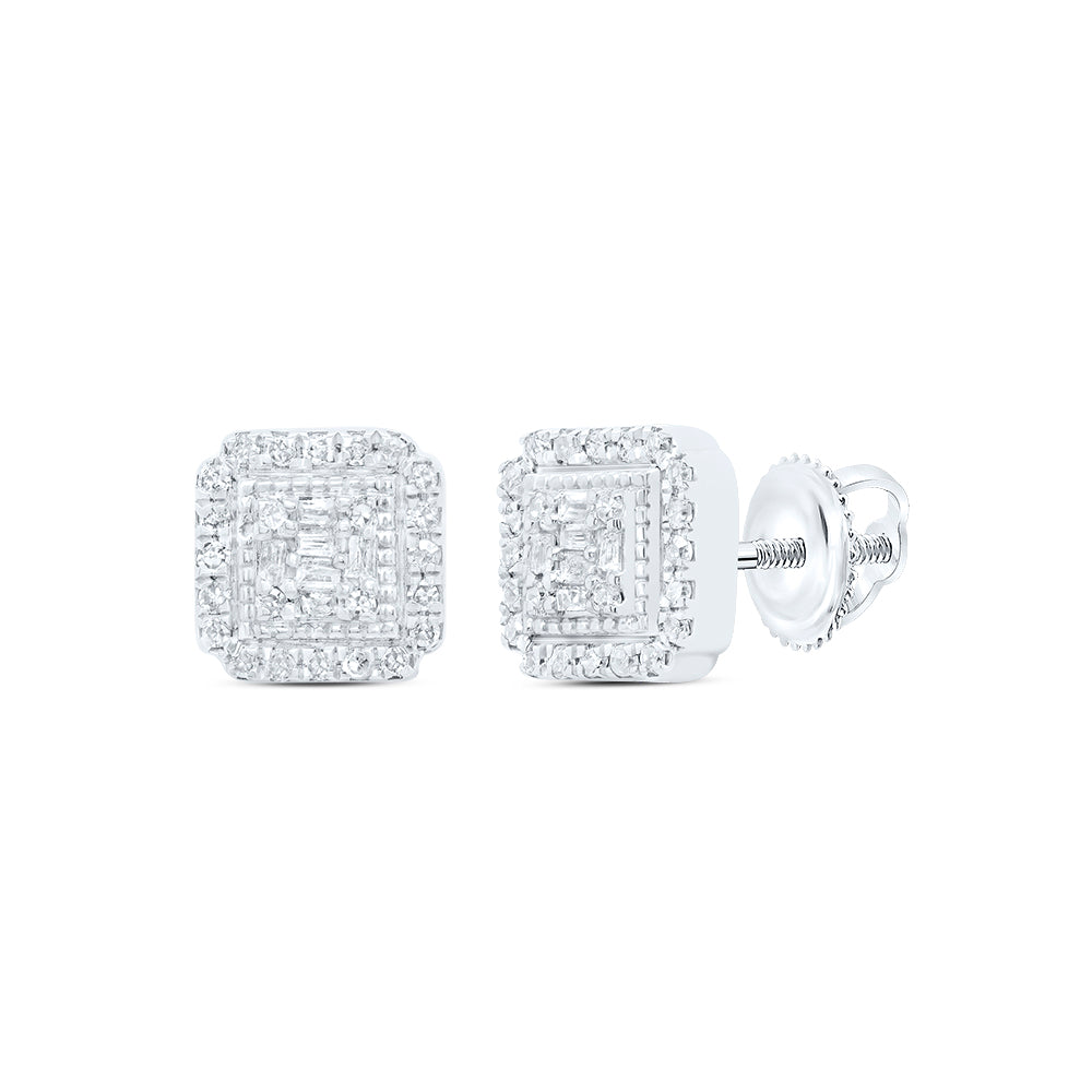 1/5CTW-DIA P1 GIFT SQUARE BAGUETTE EARRING Daisy Joyeria