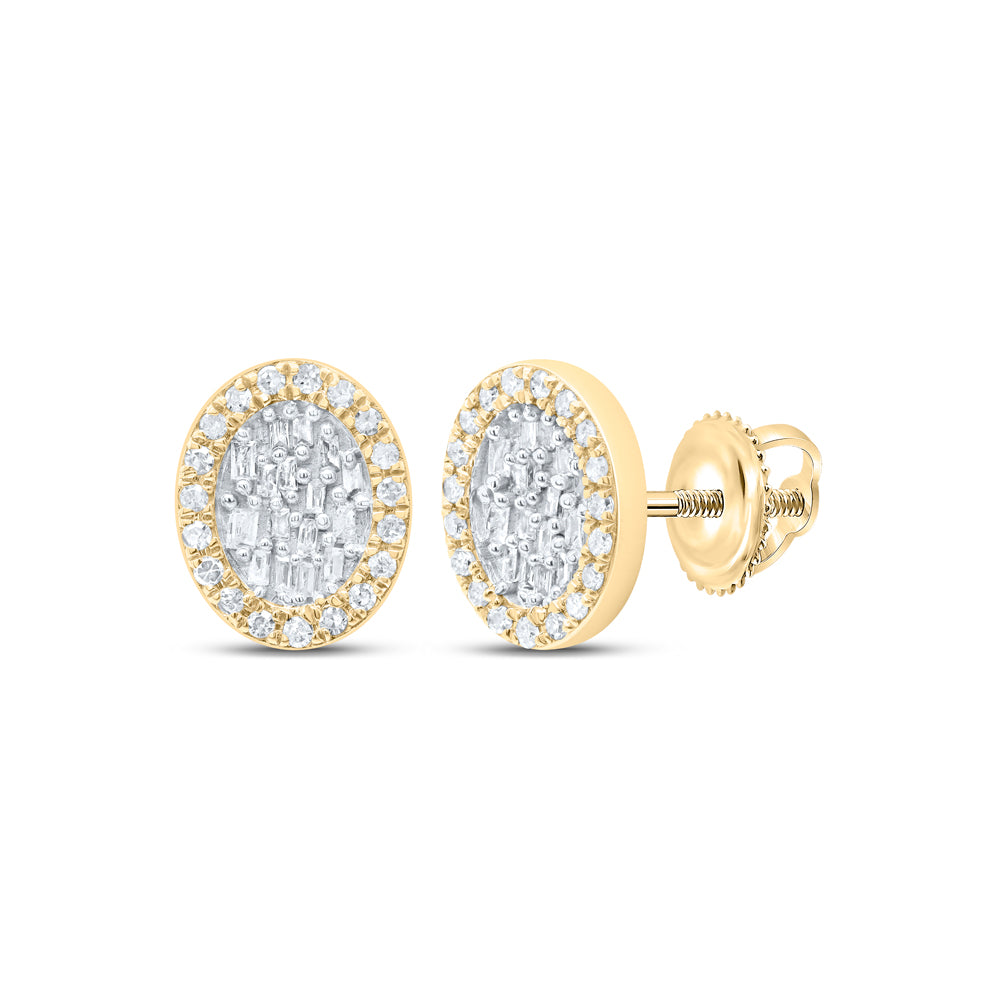 1/3CTW-DIA P1 GIFT OVAL BAGUETTE EARRING Daisy Joyeria