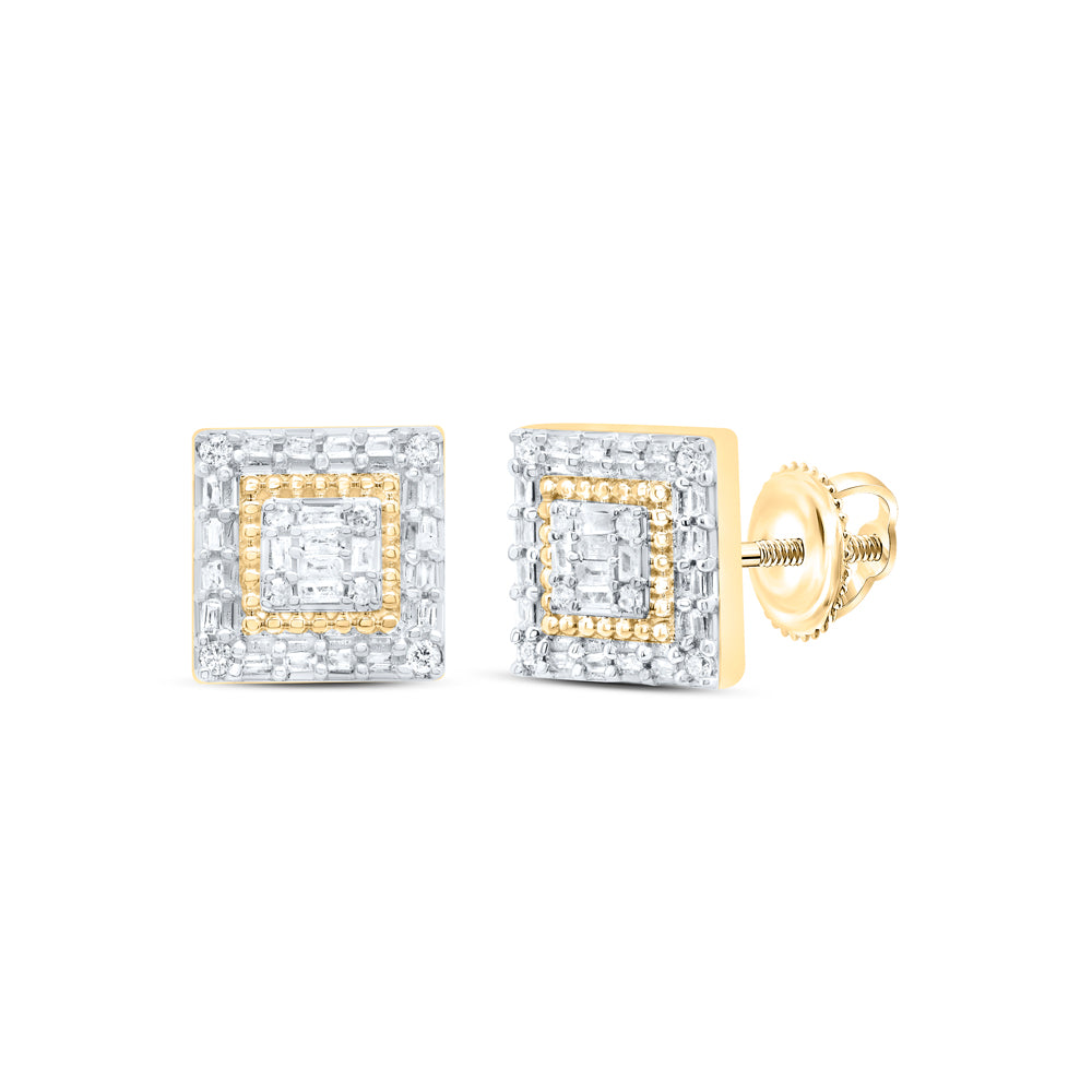 1/2CTW-DIA P1 GIFT SQUARE BAGUETTE EARRING Daisy Joyeria