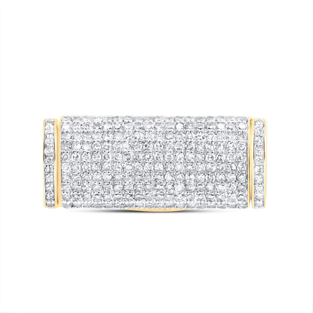 1CTW-DIA NK (12MM) CUBAN LOCK BOX Daisy Joyeria