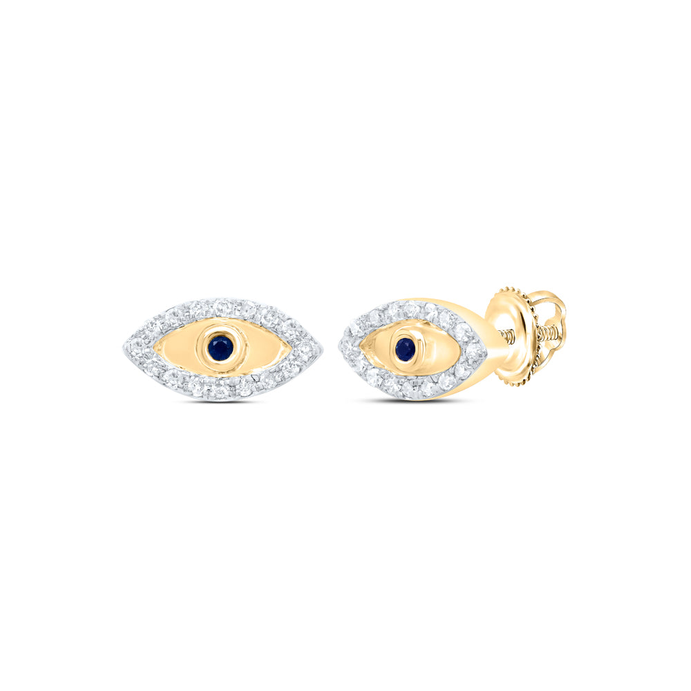 1/10CTW-DIA P1 GIFT 0.02CT-RD-BS NAT GEM EYE EARRING Daisy Joyeria