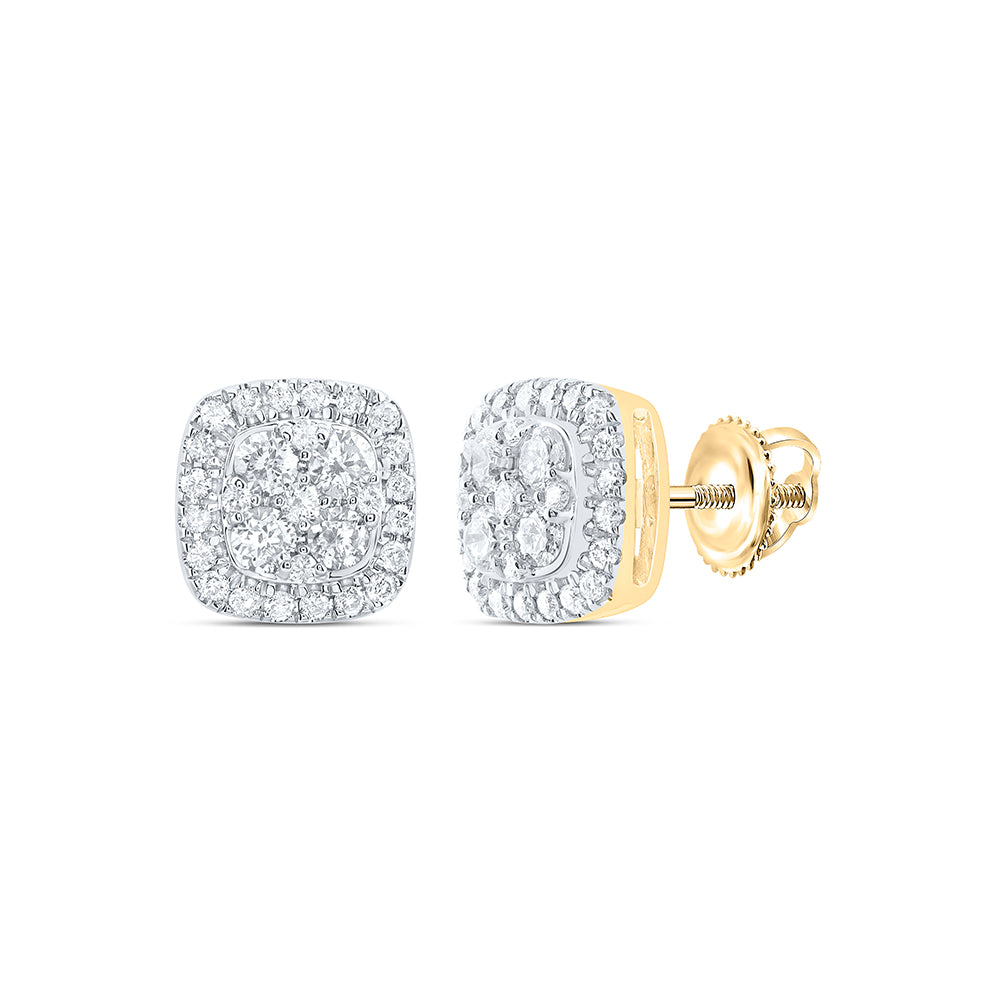 1/2CTW-DIA CN FASHION CUSHION STUD EARRING Daisy Joyeria