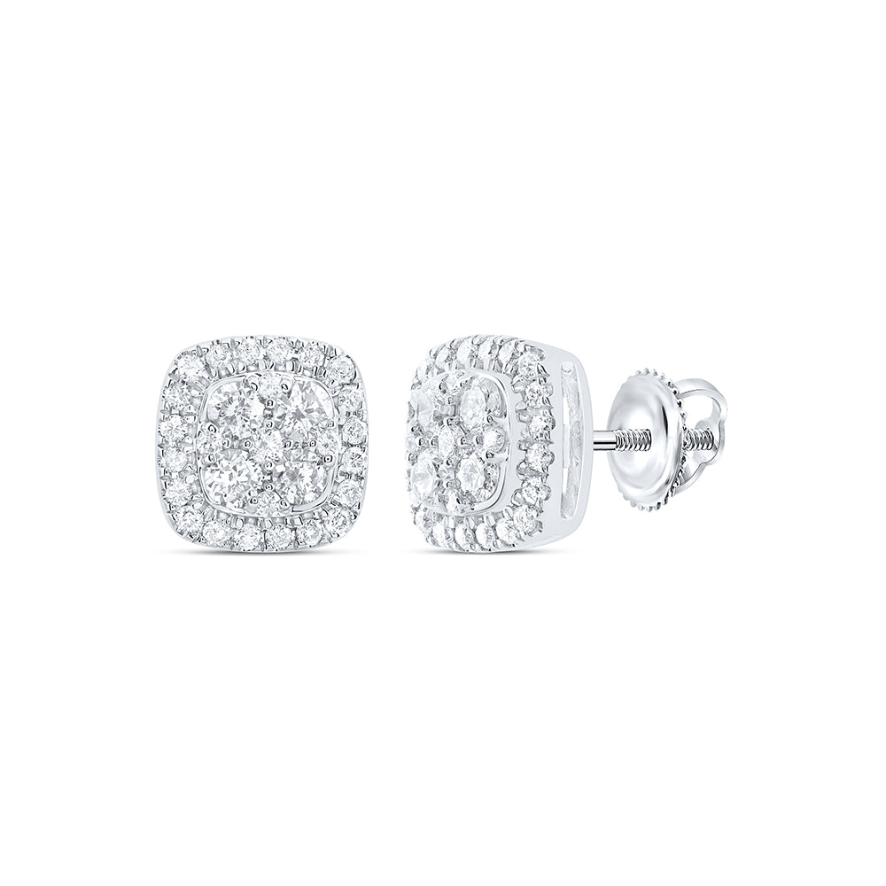 1/2CTW-DIA CN FASHION CUSHION STUD EARRING Daisy Joyeria