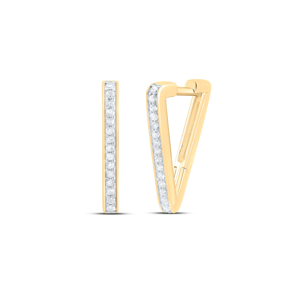 1/6CTW-DIA P1 GIFT HOOPS HUGGIES EARRING Daisy Joyeria