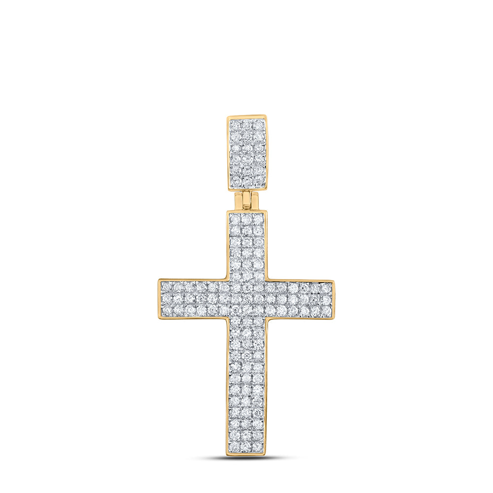 1CTW-NAT DIA CN CROSS MENS CHARM Daisy Joyeria