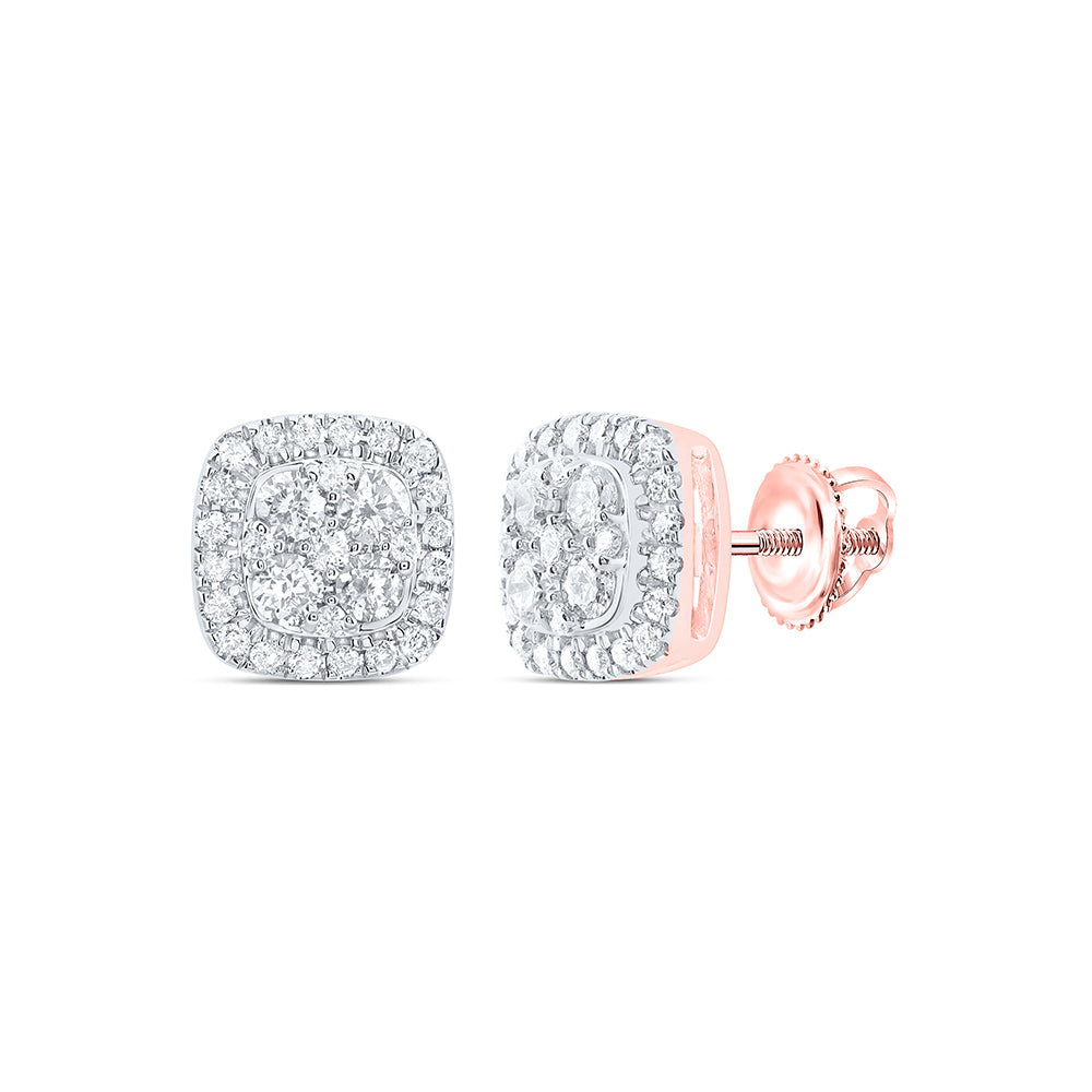 1/2CTW-DIA CN FASHION CUSHION STUD EARRING Daisy Joyeria