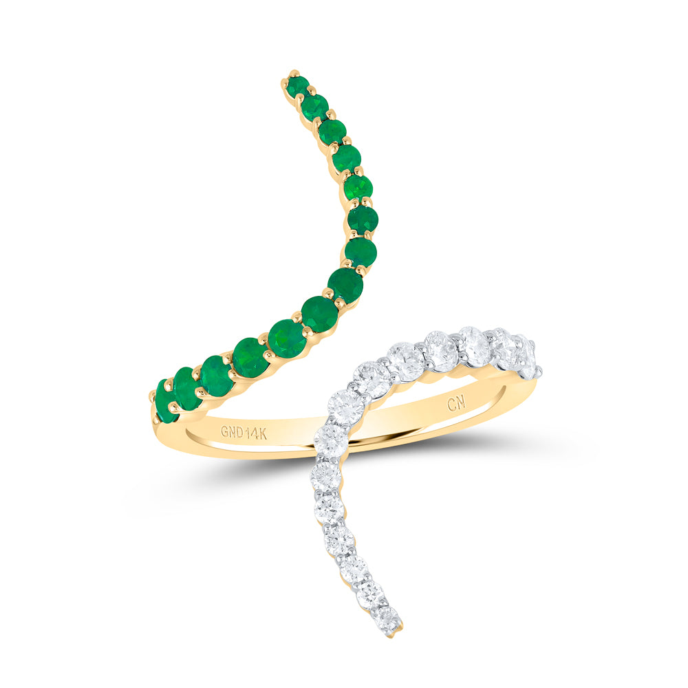 3/8CTW-DIA CN 3/8CTW RD-EM NAT GEM RING 7 Daisy Joyeria
